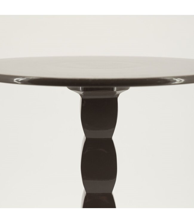 By-Boo Bijzettafel Prinz Dark Taupe – By-Boo – Aluminium – 37x37x55 cm – Licht en stijlvol