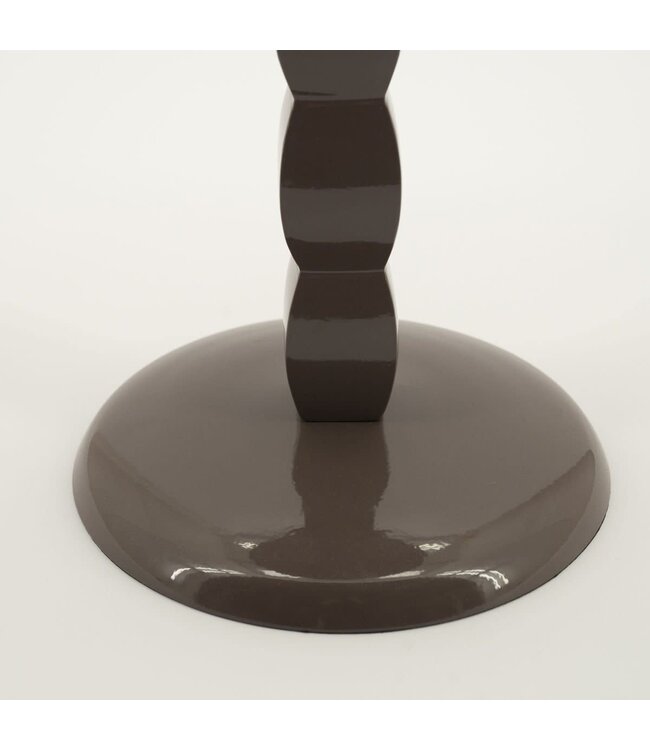 By-Boo Bijzettafel Prinz Dark Taupe – By-Boo – Aluminium – 37x37x55 cm – Licht en stijlvol