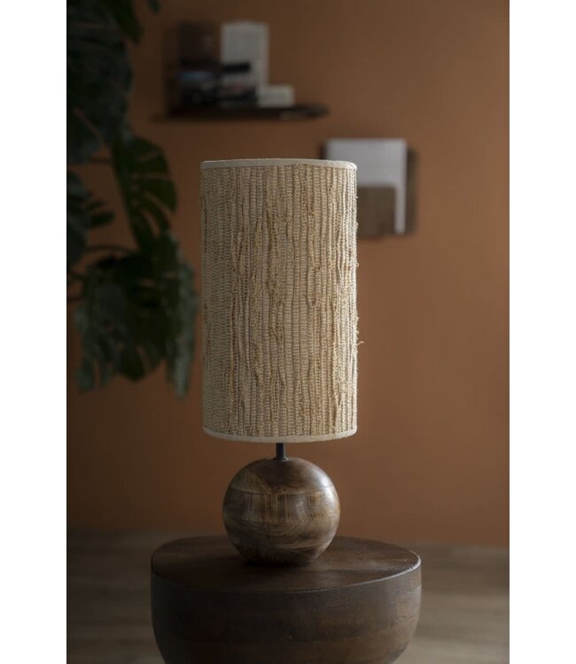 By-Boo Tafellamp Gadja Small – By-Boo – Hout & jute – 54,5 cm hoog – Natuurlijke sfeerlamp