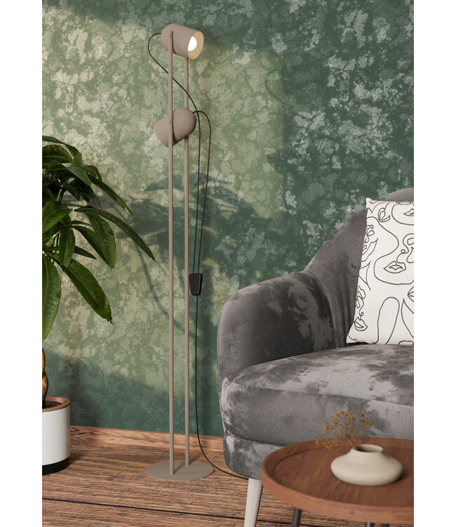 Eglo Vloerlamp Tilston Zand – Eglo – 2 verstelbare spots – 142,5 cm – E14 fitting