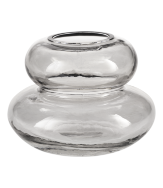 Eglo Living Vaas Shiwuxi Grijs transparant glas 13,5 cm Ø  10 cm hoog – Designobject