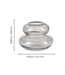 Eglo Living Vaas Shiwuxi – EGLO – Grijs transparant glas – 13,5 cm Ø – 10 cm hoog – Designobject