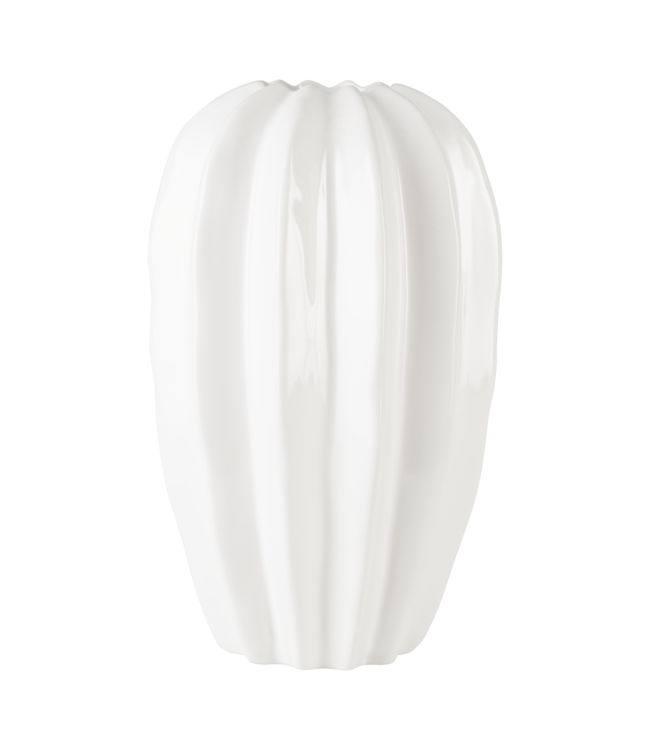 Eglo Living Vaas Egele Wit – EGLO – Keramiek – 30,5 cm hoog – Tijdloze sier- en bloemenvaas