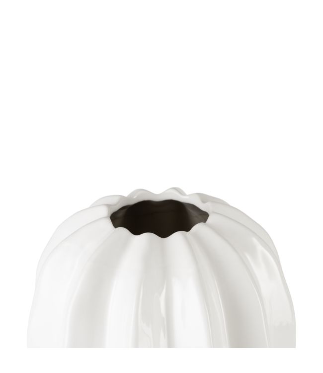 Eglo Living Vaas Egele Wit – EGLO – Keramiek – 30,5 cm hoog – Tijdloze sier- en bloemenvaas