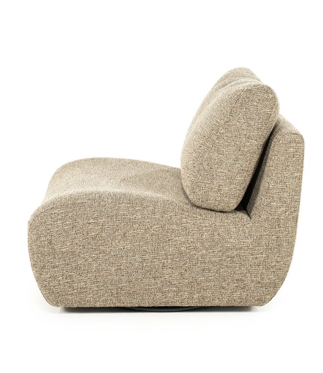 Eleonora Fauteuil Lucia – Draaibaar – Bruin Donna stof – Eleonora – 81x94x82 cm