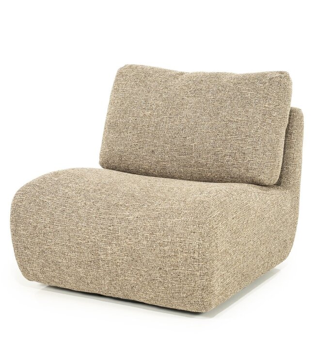 Eleonora Fauteuil Lucia – Draaibaar – Bruin Donna stof – Eleonora – 81x94x82 cm