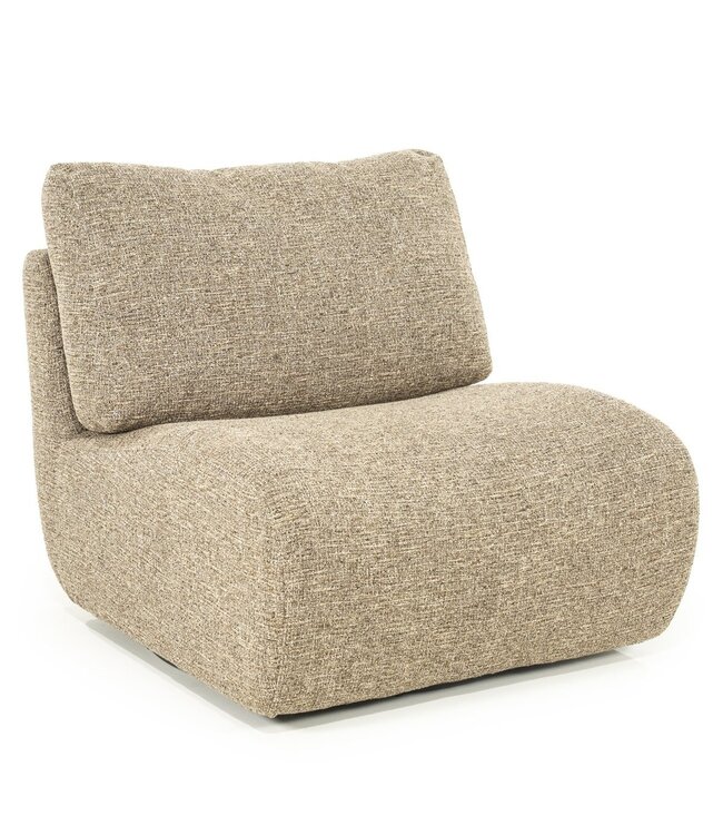 Eleonora Fauteuil Lucia – Draaibaar – Bruin Donna stof – Eleonora – 81x94x82 cm