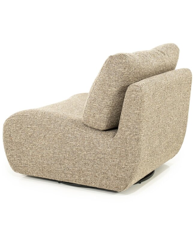 Eleonora Fauteuil Lucia – Draaibaar – Bruin Donna stof – Eleonora – 81x94x82 cm