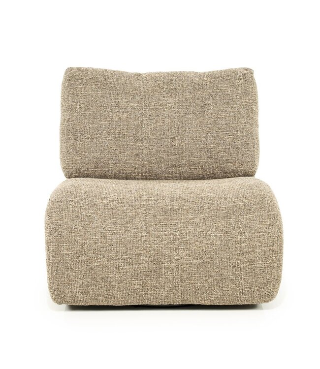 Eleonora Fauteuil Lucia – Draaibaar – Bruin Donna stof – Eleonora – 81x94x82 cm