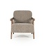 Eleonora Fauteuil Francis – Taupe Flou stof – Eleonora – Essenhout – 68x82x80 cm