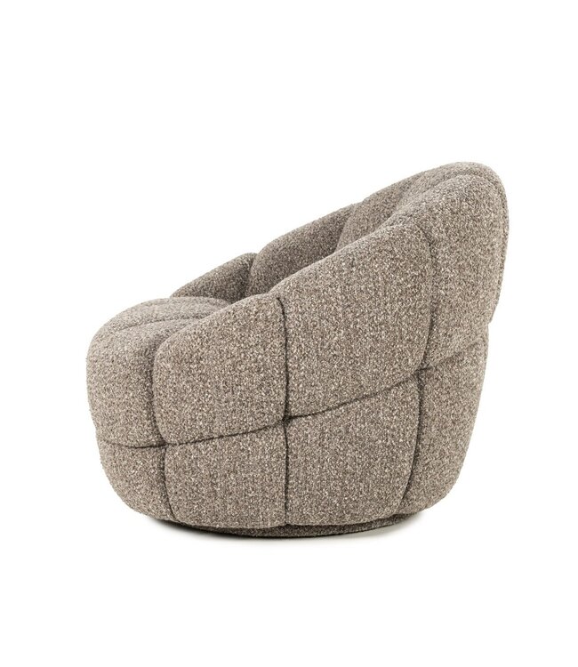 Eleonora Fauteuil Tina – Taupe Flou stof – Eleonora – Comfortfauteuil 95x93x76 cm