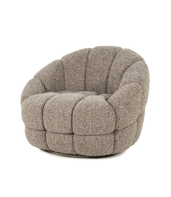 Eleonora Fauteuil Tina – Taupe Flou stof – Eleonora – Comfortfauteuil 95x93x76 cm