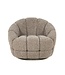 Eleonora Fauteuil Tina – Taupe Flou stof – Eleonora – Comfortfauteuil 95x93x76 cm