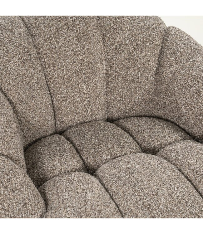 Eleonora Fauteuil Tina – Taupe Flou stof – Eleonora – Comfortfauteuil 95x93x76 cm