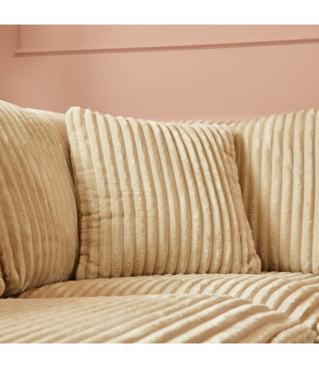 Starfurn Sofa Teddy U-bank – Beige Tilia 03 – Divan links + 2,5-zits + Lounge rechts – 372 cm breed