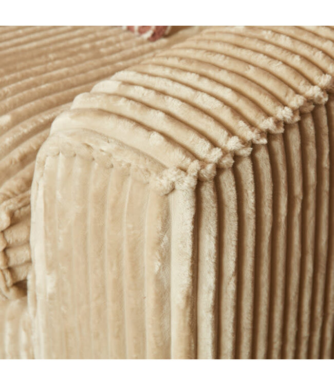 Starfurn Sofa Teddy U-bank – Beige Tilia 03 – Divan links + 2,5-zits + Lounge rechts – 372 cm breed