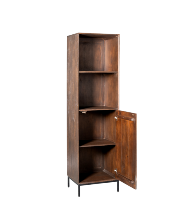 Starfurn Boekenkast Madison Brown – 55 cm – Starfurn – Mangohout met zwart metalen frame