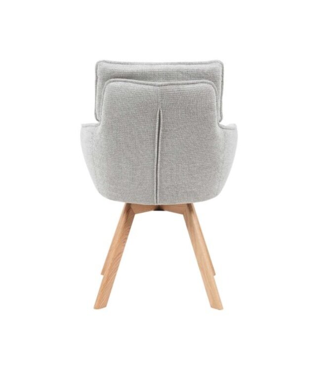 Starfurn Eetkamerstoel Jona – Taupe – Draaibaar 180° – Met Armleuningen – Moderne Look