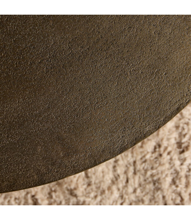 Starfurn Salontafel Ziva Gold – Ø90 cm – Aluminium – Laag Model