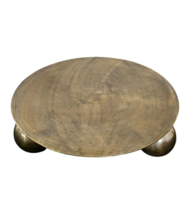 Starfurn Salontafel Ziva Gold – Ø90 cm – Aluminium – Laag Model