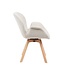 Starfurn Eetkamerstoel Jesse – Beige stof – 180° draaibaar – Met armleuningen – Houten poten