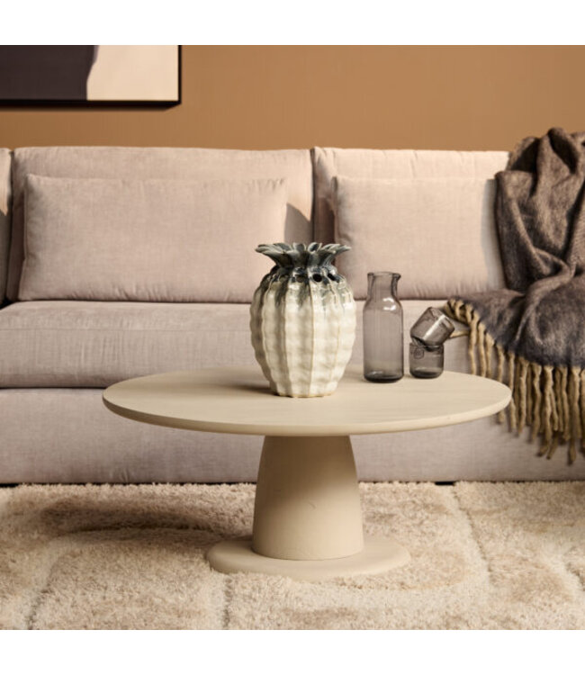 Starfurn Salontafel Mabel – Vierkant 90x90 cm – Mangohout – Zandkleur – FSC® gecertificeerd