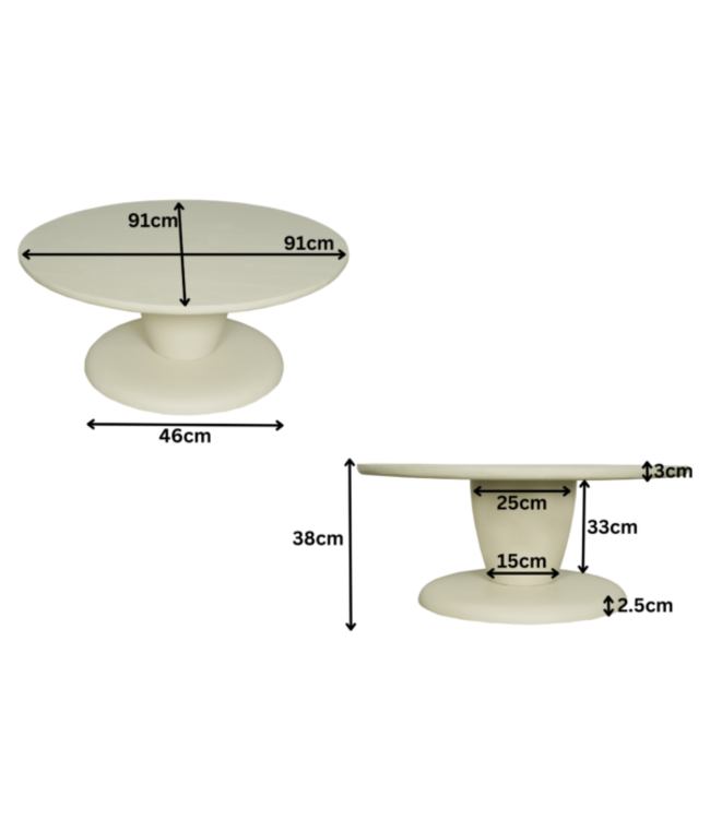 Starfurn Salontafel Mabel – Vierkant 90x90 cm – Mangohout – Zandkleur – FSC® gecertificeerd