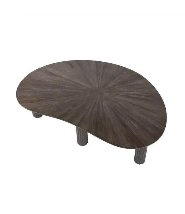 Rispens Salontafel Maya Teak – Niervormig – 110 cm – Massief Teakhout Espresso