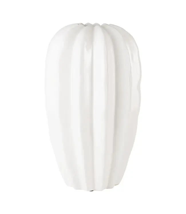 Eglo Living EGELE Keramische Vaas – Wit – Ø22,5 x 38,5 cm – Modern Design