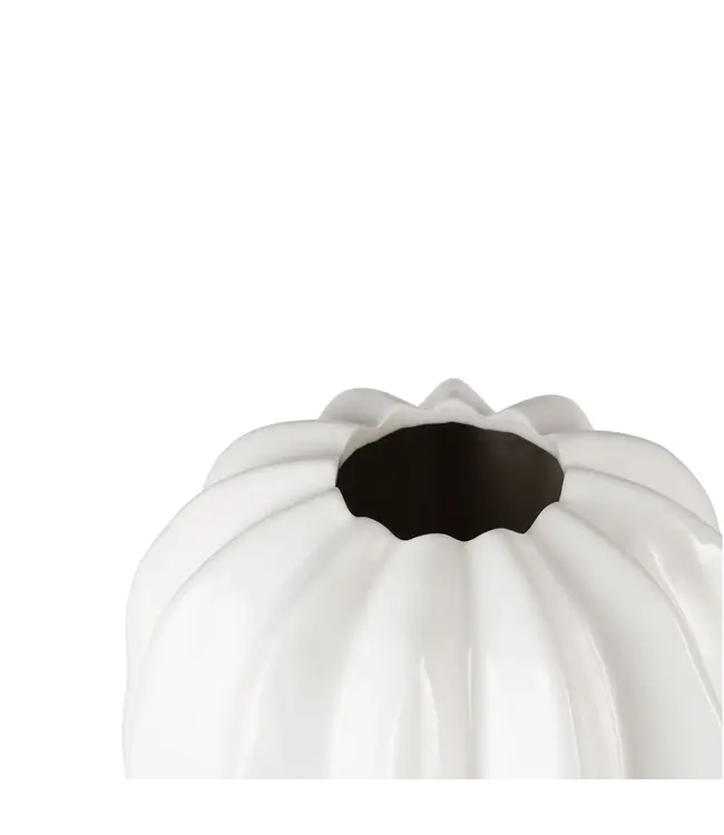 Eglo Living EGELE Keramische Vaas – Wit – Ø22,5 x 38,5 cm – Modern Design