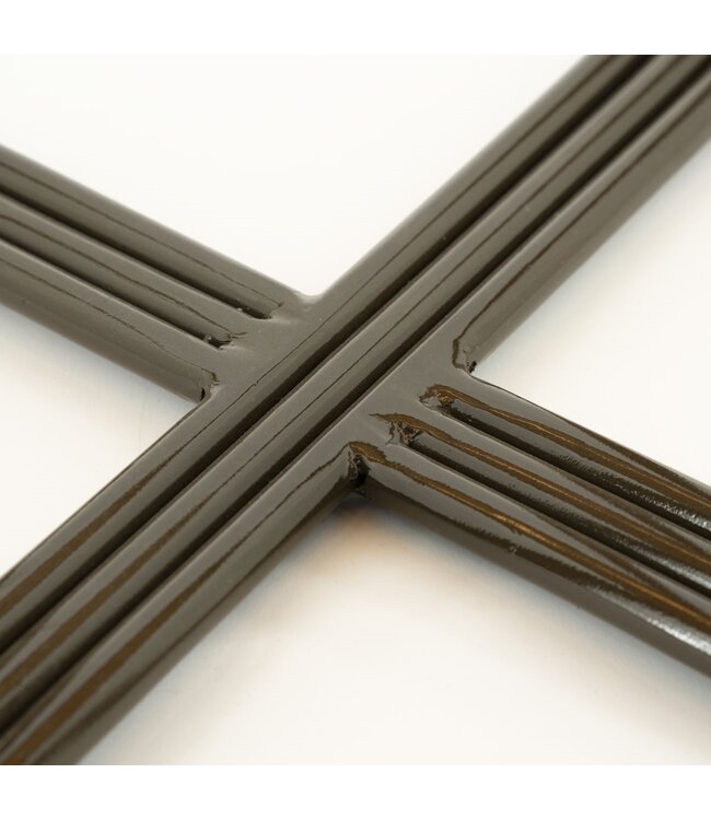 By-Boo By-Boo Bijzettafel Groovy Bruin – Ø42,5 cm – Ijzer & Glas