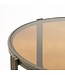 By-Boo By-Boo Coffee Table Groovy – Brown – Ø63 cm – Ijzer & Glas – Gecoate Afwerking