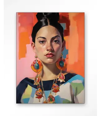 urban cotton Senorita Wandkleed met frame large 145 x 190