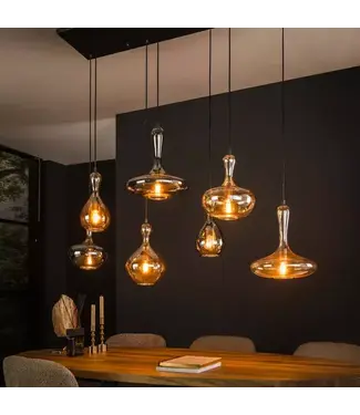 Rispens Hanglamp Karaf 4+3-lichts / Artic zwart