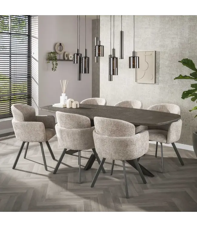 Rispens Hanglamp Sepiora – 5+4-lichts – Sienna Bruin – Glas & Metaal – Luxe Design