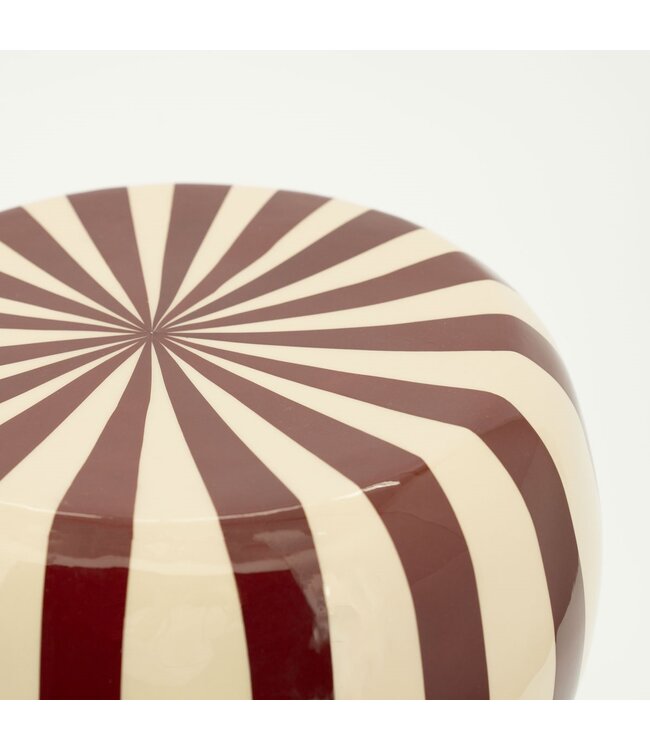 By-Boo Bijzettafel Candice – By-Boo – 28x28x40 cm – Metaal – Beige/Bordeaux