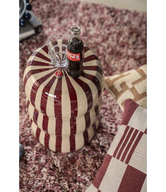 By-Boo Candice – By-Boo – 28x28x40 cm – Metaal – Beige/Bordeaux