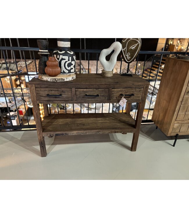 Rispens Dressoir Brent – 110x85x40 cm – Massief Reclaimed Wood – Industrieel