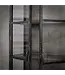 Rispens Vitrinekast Rift Metal – 2 glazen deuren – Industrieel design in gun metal