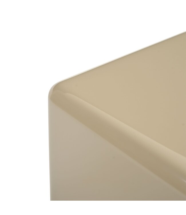 Starfurn Salontafel Elias – 30 cm – Vierkant – Beige Hoogglans