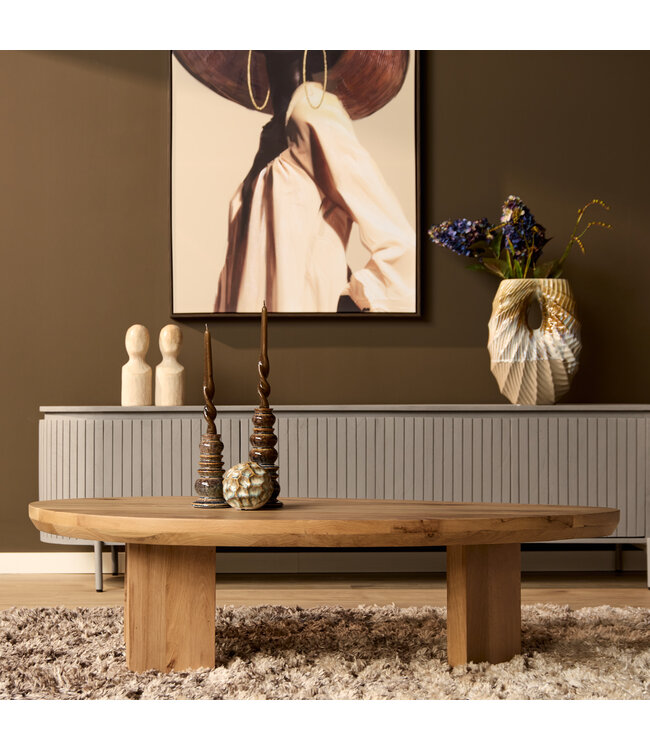 Starfurn Salontafel Zillah – 130 cm – Naturel Eiken – Driehoekig Design