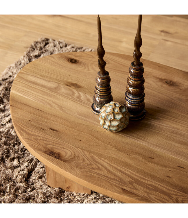 Starfurn Salontafel Zillah – 130 cm – Naturel Eiken – Driehoekig Design