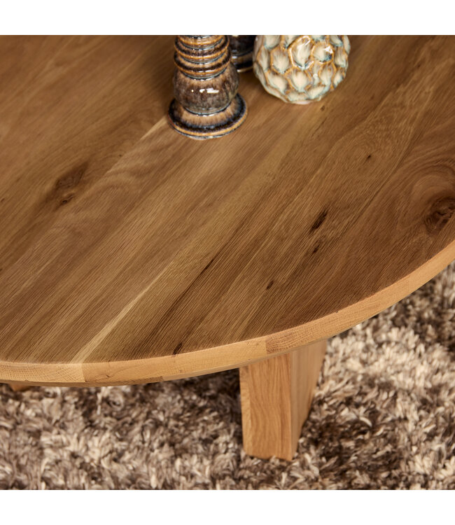Starfurn Salontafel Zillah – 130 cm – Naturel Eiken – Driehoekig Design