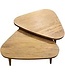 Rispens Salontafel Albert – Set van 2 – Driehoekig – Massief Mangohout – Naturel