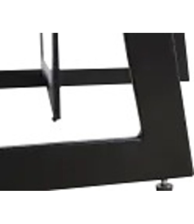 Rispens Salontafel Amir – Set van 2 – Rond – Zwart Mangohout – Metaal