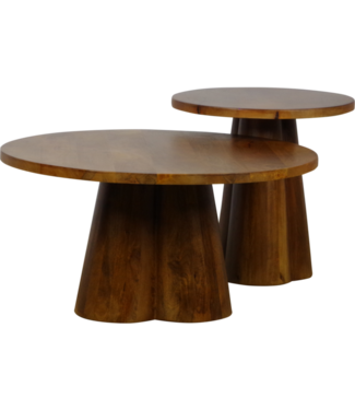 Rispens Alan set van 2 Rond Bruin