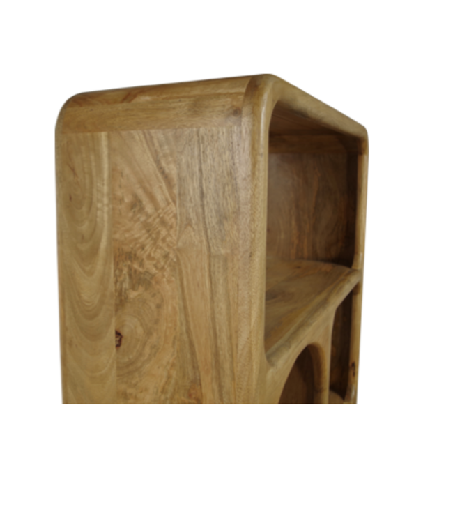 Rispens Vakkenkast Cortez Recht – 86x35x180 cm – Naturel – Massief Hout