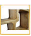 Rispens Vakkenkast Cortez Recht – 86x35x180 cm – Naturel – Massief Hout