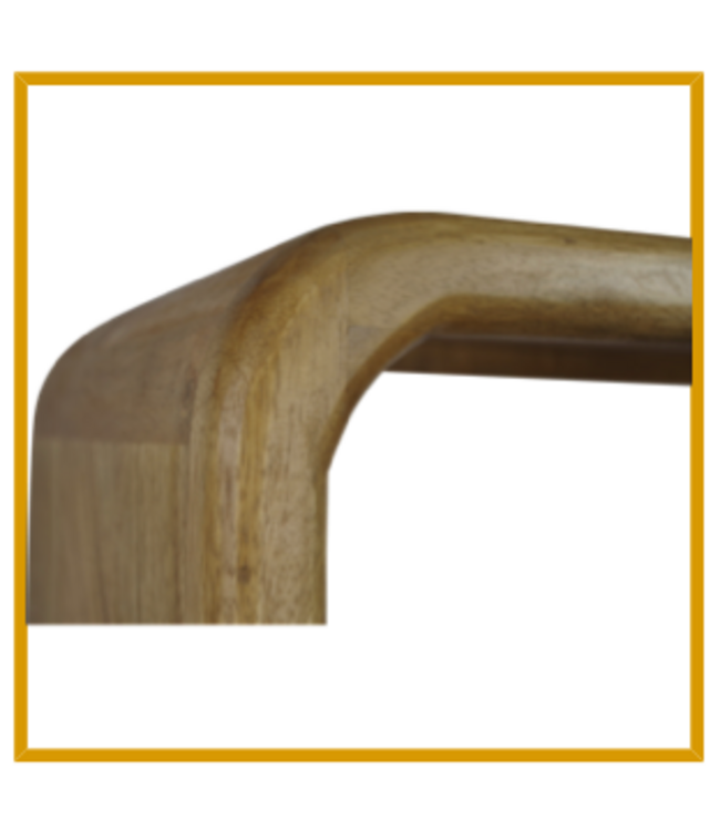Rispens Vakkenkast Cortez Recht – 86x35x180 cm – Naturel – Massief Hout