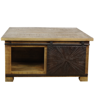 Rispens Bradley 90x90 - Bruin/metaal zwart